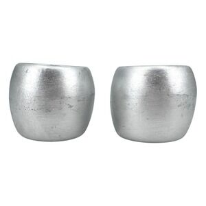 Winter Palace Silver Barrel Candles Set of 2 New Holiday Decor